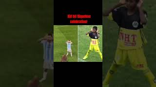 kids copy Leo Messi celebration after goal!😁 #football #shorts