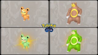 Pokemon Go: Evolving Normal & Shiny Teddiursa into Normal & Shiny Ursaring