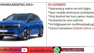 Opel grandland gizli özellikler