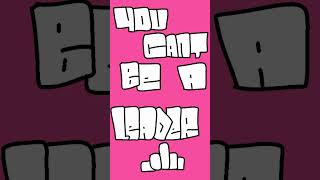 you can't be a leader #tulisan #grafiti #kaligrafi #art