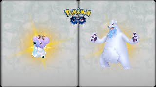 Pokemon Go: Evolving Shiny Cubchoo into Shiny Beartic