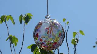 Sienna Glass 10 cm Glass Ball, Hummingbird