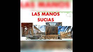 Construcciones con madera. Manos sucias.