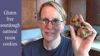 Healthy Baking again with my cute helpers Vlog/ Gluten Free Sourdough Oatmeal Raisin Cookies