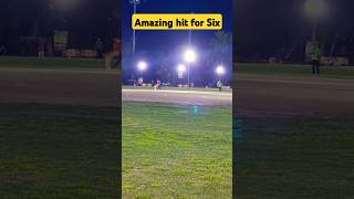 Amazing hit for Six #cricket #tapeballcricket #nightcricket #shorts #cricketshorts