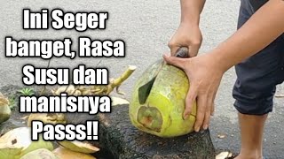 Demi Es Degan, Rela Keliling Dunia Kecil // Es kelapa Muda Seger...