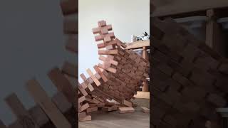 Giant Jenga Tower Crashes Down #monsterjamtoys #monstertruck #legotruck #legotechnic #jenga