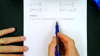 Derivatives of Exponential & Logarithmic Functions Day 2