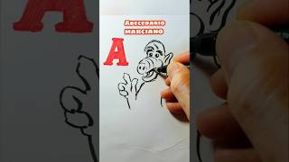 Abecedario MARCIANO letra A. #videoshorts #drawing #art #abecedario #marciano #alien #alf #shorts