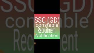 SSC(GD) CONSTABLE  # #MALE/FEMALE  ## RECRUITMENT  JOB