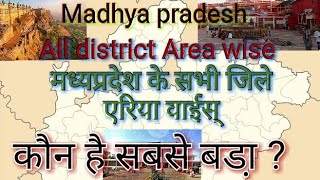 All district in madhyapradesh Area wise मध्यप्रदेश के सभी जिले एरिया वाईस्