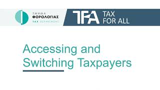 TFA - Agent - Accessing and Switching Taxpayers