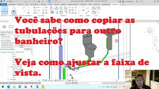 Aula 10 Revit MEP Exemplo de como copiar as tubulações de um banheiro para WC