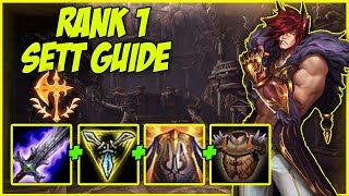 SETT TOP GUIDE SEASON 10! 1V9 SETT TOP GAMEPLAY! LEARN HOW TO PLAY SETT TOP! RANK 1 BUILD AND RUNES!