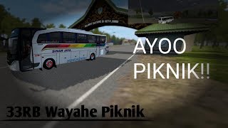 BUSSID|| artisnya sinar jaya 33RB Piknik ke Danau Tempino  Bus Simulator Indonesia V3.2