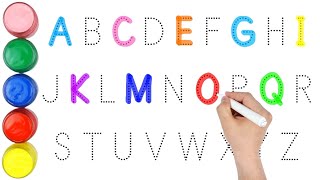 (English Play) Learn English Alphabet for Kids | Write and Read the Alphabet Along the Dotted Line