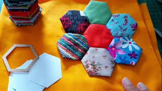 Cara Menyusun Patchwork segienam | Tutorial English Paper Piecing (EPP) Hexagonal Basic Part 1