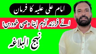 آئے فرزند آدم اپنا وصی خود بن ؟ || فرمان علی علیہ سلام || Nahjul Balagha || Murtaza Ameeni| Haq Bool