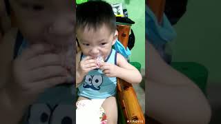 BABY OPPANGO EATING DONUT || SEUKYHUNSHIM||KRISTEL JEAN SANTOS||THEONATEISSAAHSANTOS