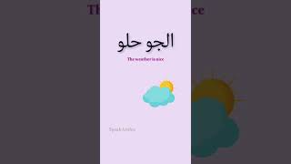 #arabic #levantinearabicvocabulary #speakarabic #weather #nice