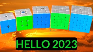 RUBIKS CUBE RELAY | last solve of 2022 & first solve of 2023