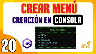 🟣 CLASE 20 - CREAR MENU POR CONSOLA  PARA NUESTROS SISTEMAS . EXPERIENCIA UX 🖥