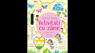 "Activități cu Zâne"  Carte Interactivă pentru Copii cu jocuri educative și exerciții creative