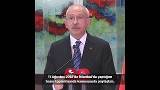 Kemal Kılıçdaroğlu, Gelecek Partisi Genel Başkanı Ahmet Davutoğlu ile ortak basın açıklaması yaptı.