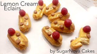 Making Lemon Eclairs with SugarNova Cakes