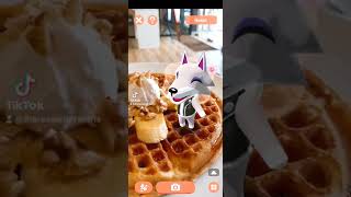 Ya Trick Ya (Soulja Boy) with Animal Crossing Fang dancing on a waffle