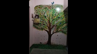 How to paint  on the wall  using oil paint