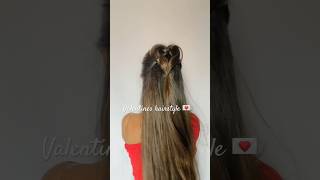 Valentines hairstyle 💌 #valentinehair #hairstyletutorial #explore #shortsyoutube #hairvlog