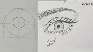 Eye drawing steps|Draw a sketch of the eye