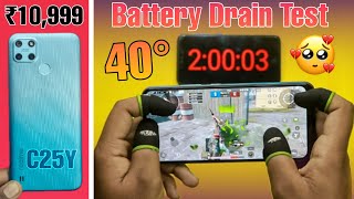 Realme C25Y BGMI Battery Drain Test Heating, Max Graphics, Lag | Unisoc T610 Review | After 2 Month