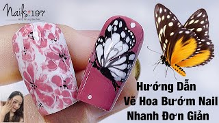 Hướng Dẫn Vẽ Nail Hoa Và Bướm Chi Tiết, Đơn Giản