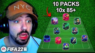 10 Packs *10 Jogadores 85+* Montaram meu Time! - FIFA 22