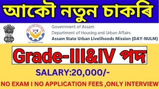 নতুন চাকৰি আহিল I Assam Jobs 2024 | Jobs in Assam 2024 I Assam Government Jobs 2024 I Grade 3 And 4