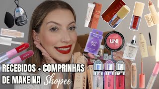 RECEBIDOS + COMPRINHAS DE MAKE E AUTOCUIDADO NA SHOPEE | MUITOS LANÇAMENTOS DE MAKE E SKINCARE