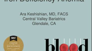 Iron Deficiency Anemia Webinar, July 15th 2015