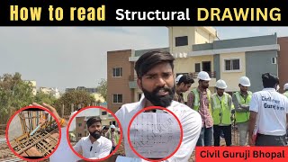 How to Read Structural DRAWING || Detailing of Slab Beam Live from Construction Site