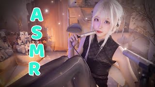 ASMR Sweet Night with Mouth Sounds & Ear Massage , Blowing Relax