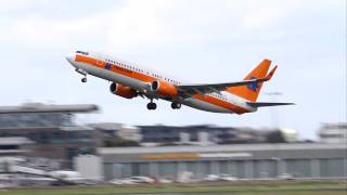 TUIfly Boeing 737-800 D-ATUF depature from RWY 27 at Bremen 15.07.11