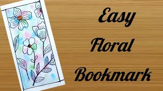 How to make easy floral bookmark | Floral water color bookmark | Floral bookmark making at home |