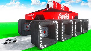 Tesla Cybertruck Transforming to GIANT COCA COLA CAN BTR BIGFOOT TESLA CYBERTRUCK in Teardown!