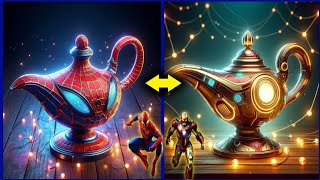 Superheroes but Magic Lamp🧞‍♂️💥 Avengers vs DC - All Marvel Characters #avengers #shorts #marvel #dc