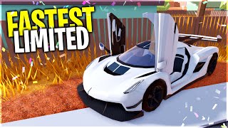 Roblox Jailbreak Javelin LIMITED Vehicle Update *Torpedo 2.0* (Speed Test & Review) New Fastest Car?