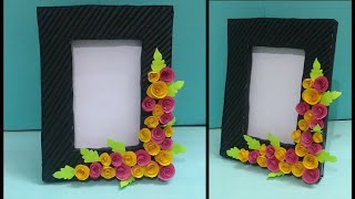 Make Awesome Photo Frame out of Paper Sticks and Paper Flowers || DIY paper sticks