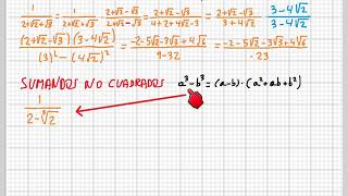 Racionalizar denominadores de 3 sumandos y no cuadrados
