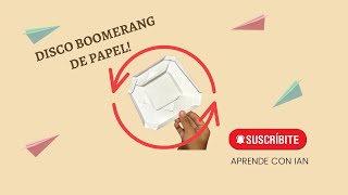 cómo HACER un DISCO de PAPEL BOOMERANG| ORIGAMI