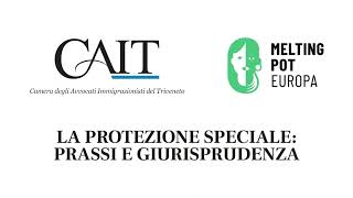 1) Convegno: “La protezione speciale: prassi e giurisprudenza”